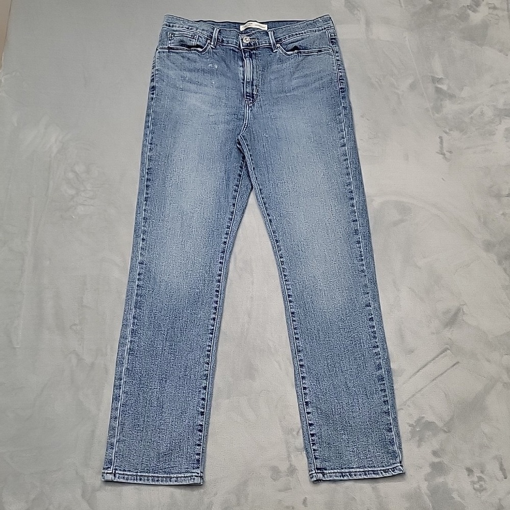 Levi Strauss Jeans Womens 31x30 Blue High Rise Straight Denim Casual Stretch